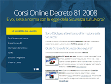 Tablet Screenshot of lasicurezzasullavoro.com